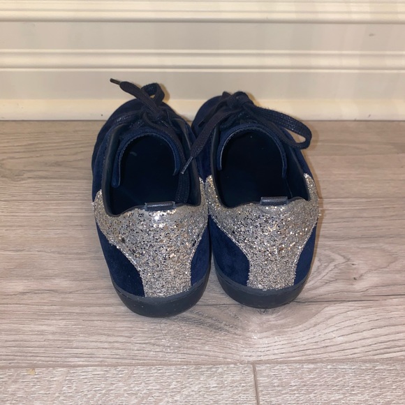 Maje Velvet Blue Sneakers with sequin detail - Picture 2 of 4